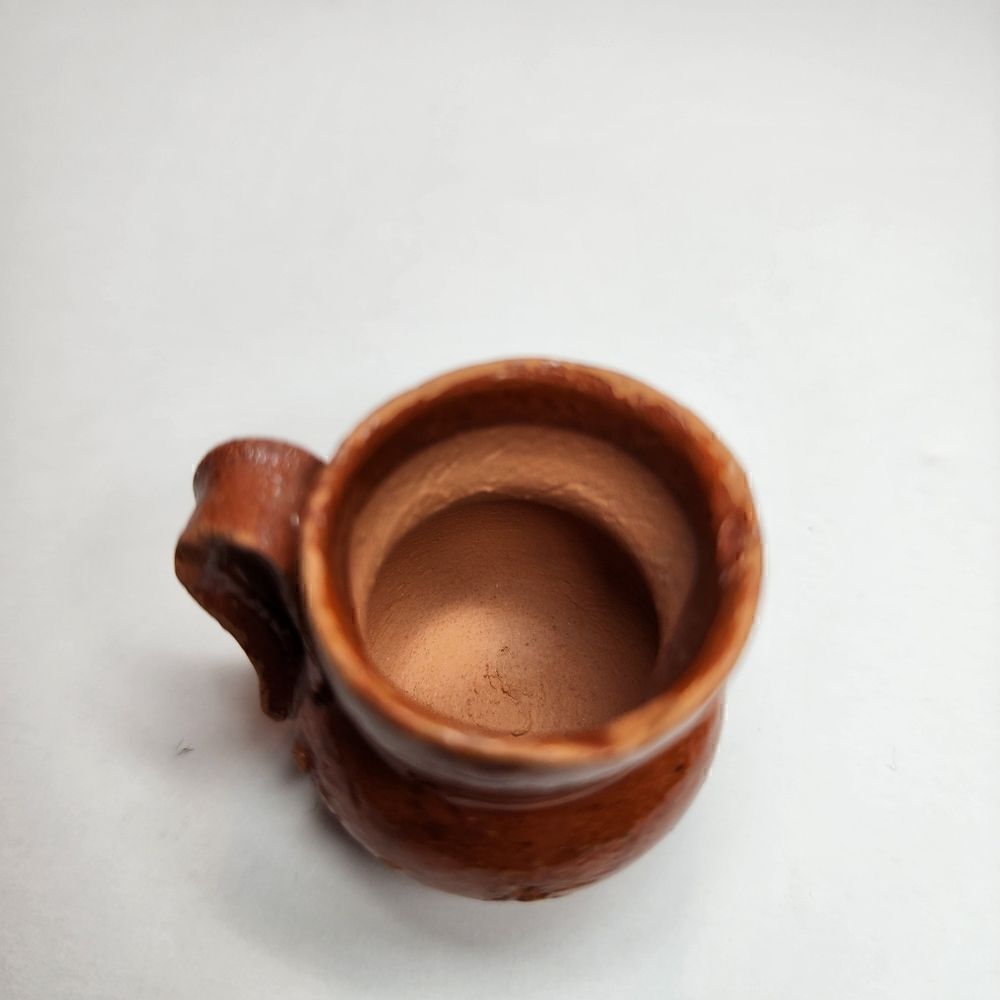 Miniature Set of Two Terra Cotta Handmade Pots - Picture 3 of 7